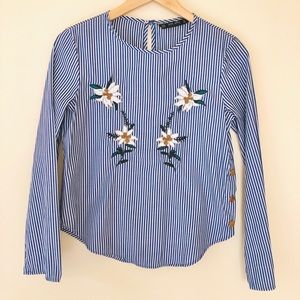 Floral Embroidery Blouse